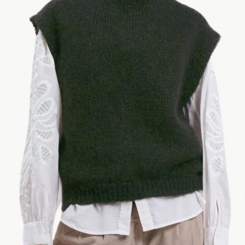 Hartford Women’s Maori Woman Knit Pullover Sweater In Army And Gold